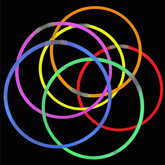 Assorted Colours Glowing Necklaces - 56cm (4pk)