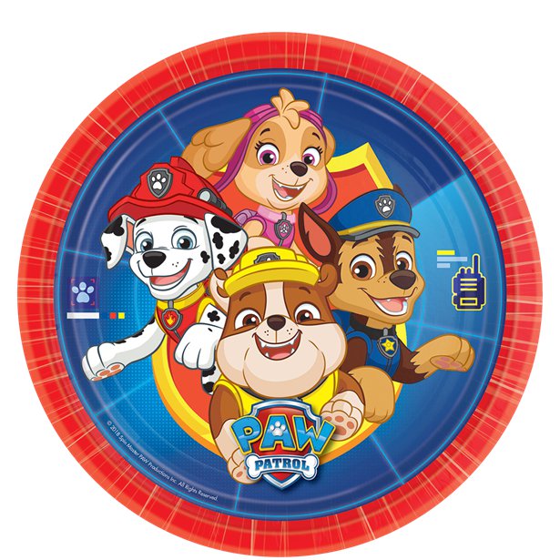 Paw Patrol Blue Paper Plates - 23cm