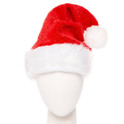 Plush Glitter Santa Hat