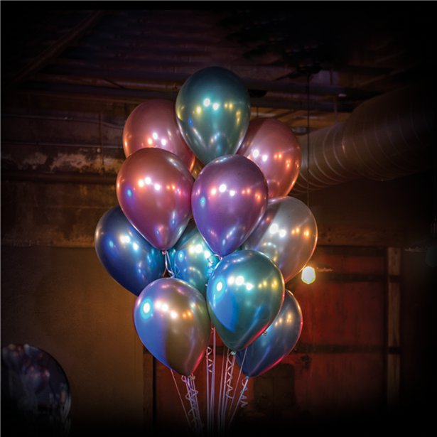 Green Chrome Balloons - 11" Latex (25pk) – product image 2