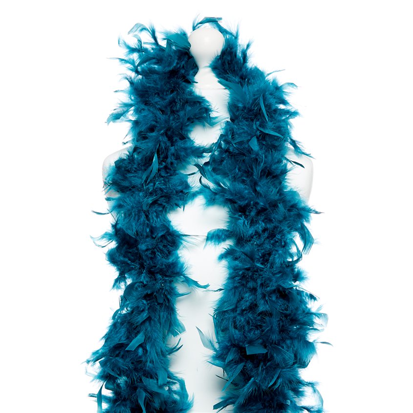 Deluxe Teal Feather Boa -180cm – product image 2