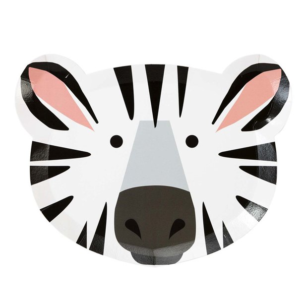 Party Animals Shaped Paper Plates - 23cm (12pk)