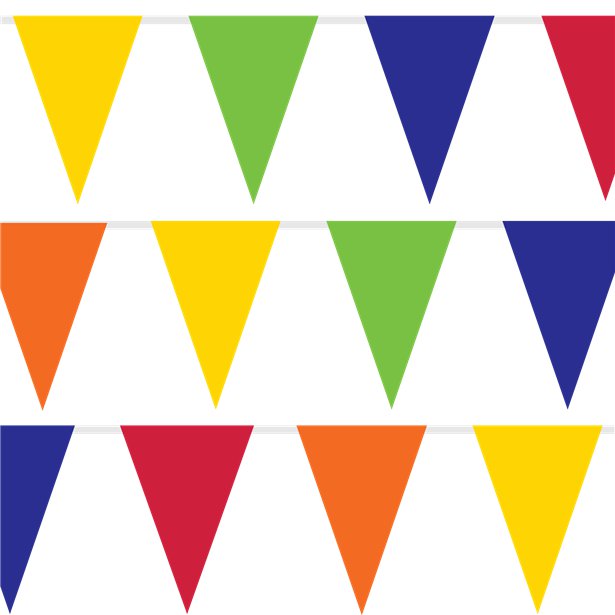 Rainbow Plastic Bunting - 10m – product image 2