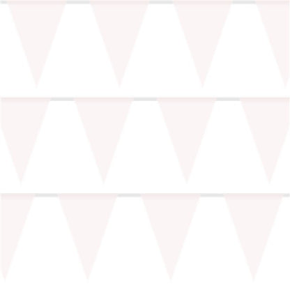 White Plastic Bunting - 10m