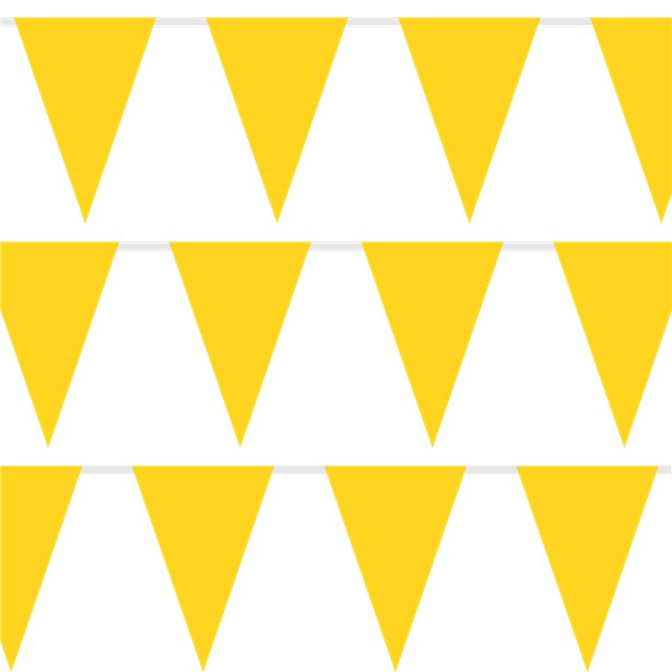 Yellow Plastic Bunting - 10m