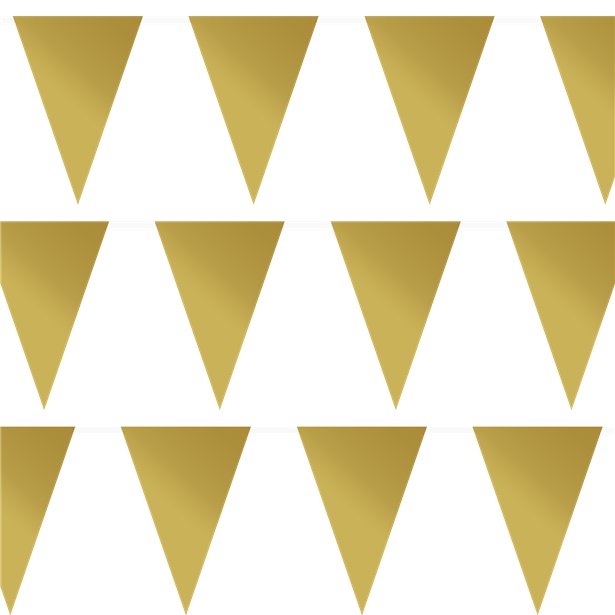 Gold Plastic Bunting - 10m