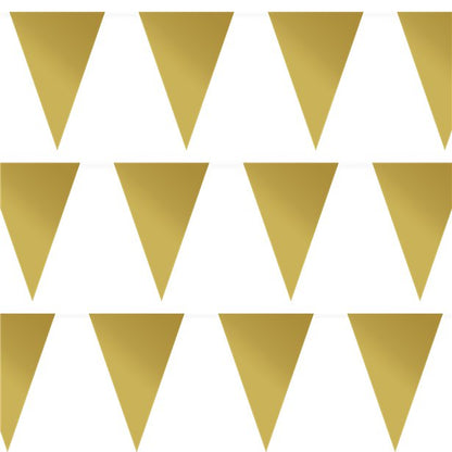 Gold Plastic Bunting - 10m
