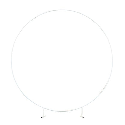 White Round Moongate Hoop - 2m