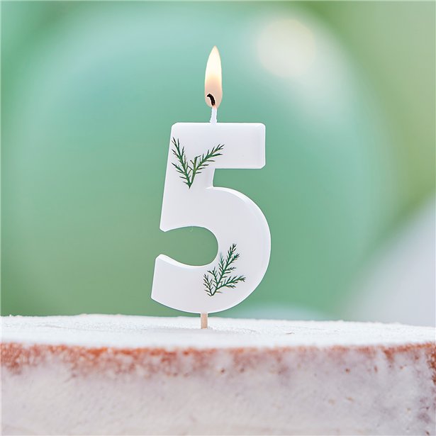 Number 5 Leaf Foliage Candle – product image 2