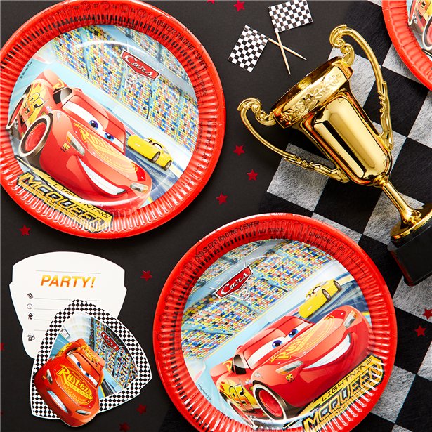 Disney Cars 3 - Paper Party Plates - 23cm (8pk)