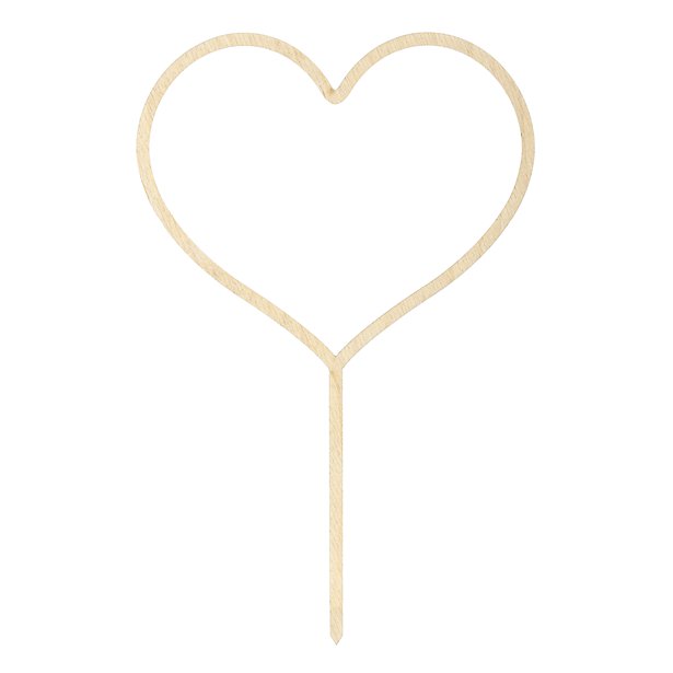 Wooden Heart Cake Topper - 23cm