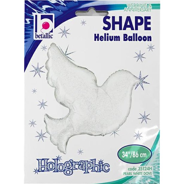 Large Holographic Dove Supersize Foil Balloon - 34" – product image 2