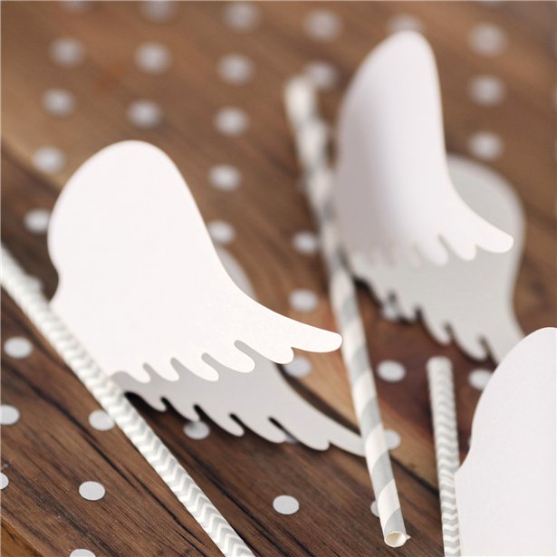 Angel Wings Glass Decoration (10pk) – product image 2
