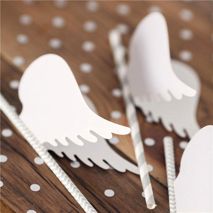 Angel Wings Glass Decoration (10pk)