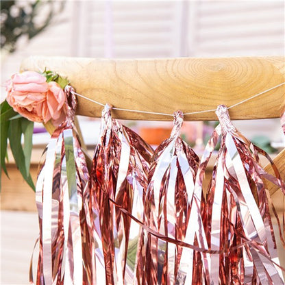 Rose Gold Tassel Garland Decoration - 1.5m