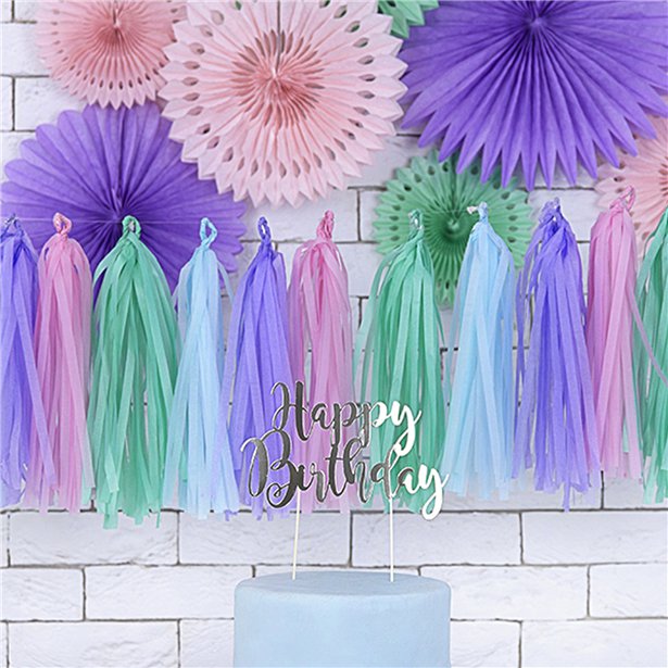 Pastel Tassel Garland Decoration - 1.5m – product image 2