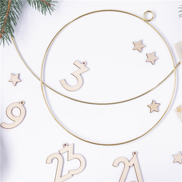 Hoops - Gold Metal Hanging Decorations (2pk) – product image 2