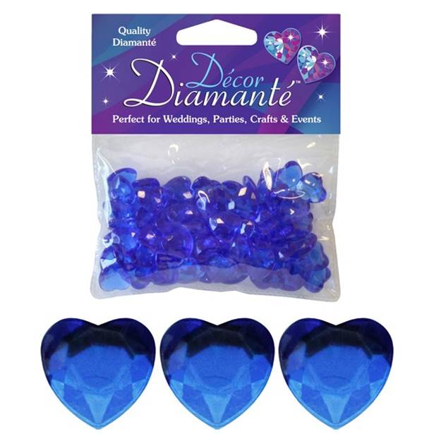 Sapphire Blue Heart Table Diamantes (28g pack) – product image 2