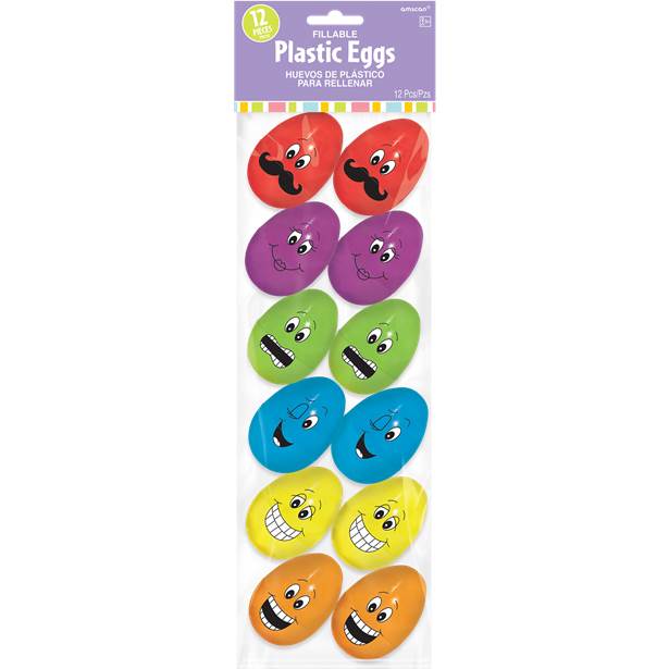 Funny Face Fillable Eggs - 6cm (12pk) – product image 2
