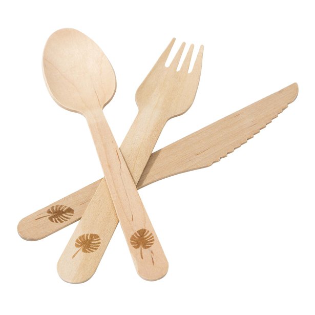Wooden Assorted Cutlery Set (18pk) – product image 2