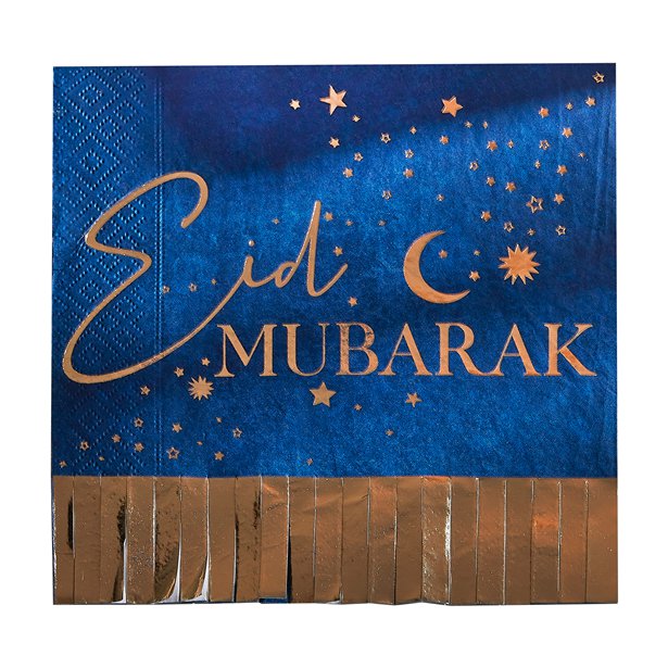 EID Gold Fringe Paper Napkins (16pk) – product image 2