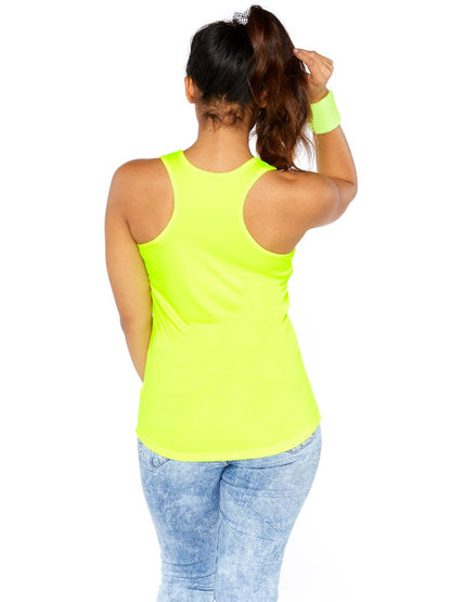 I Love the 80s Yellow Vest Top - Adult Costume