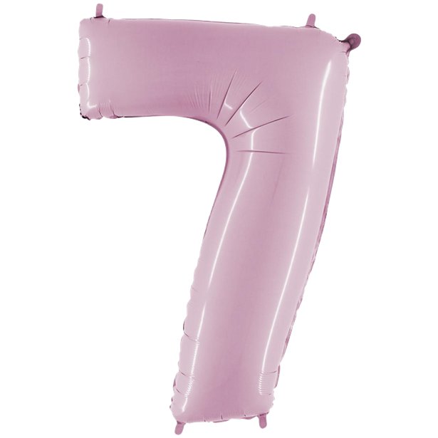 Pastel Pink Foil Number Balloons - 40" – number 7 – product image 9