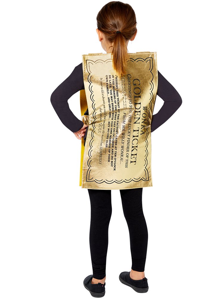 Willy Wonka Golden Ticket - Child Costume