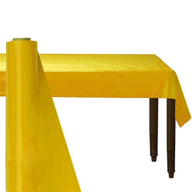 Yellow Plastic Banqueting Roll - 30m x 1m