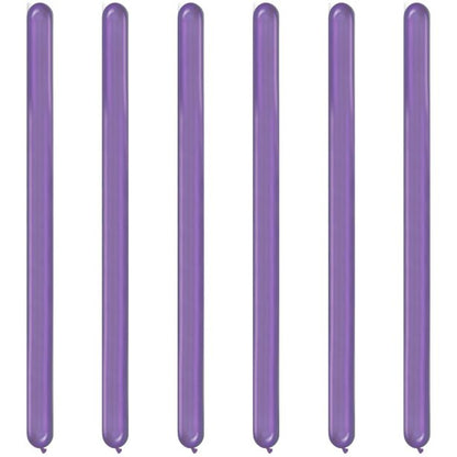 Purple Chrome Modelling Balloons - 260Q Latex (100pk)