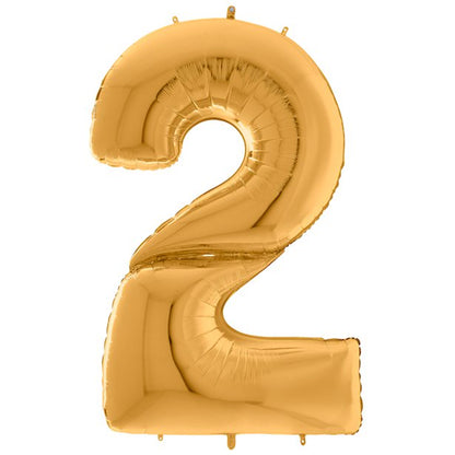 Gold Foil Number Balloons - 64"