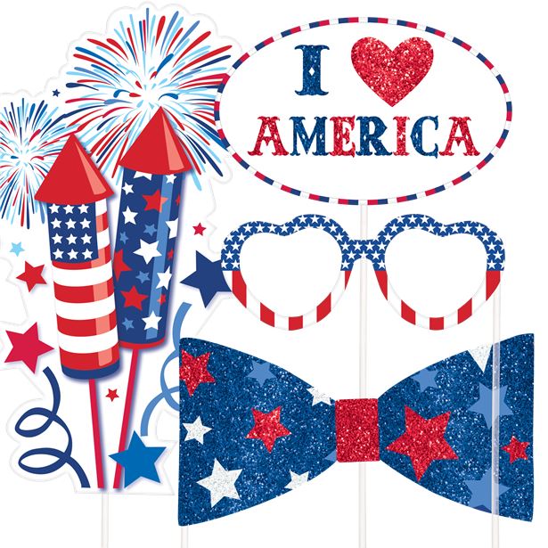 USA Photo Booth Props (Flying Colours) (21pk) – product image 3
