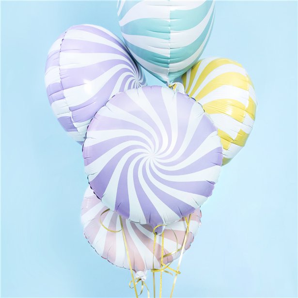 Lilac Candy Swirl Foil Balloon - 18" – product image 2