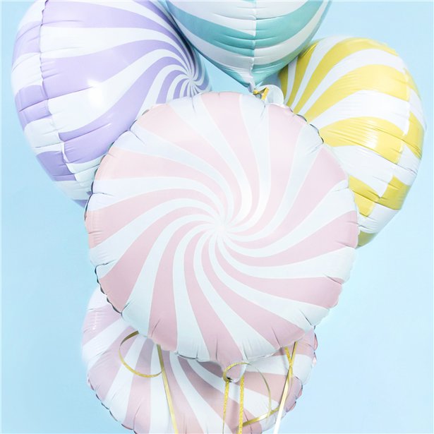 Light Pink Candy Swirl Foil Balloon - 18" – product image 2