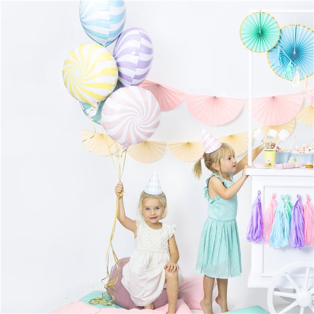 Light Pink Candy Swirl Foil Balloon - 18" – product image 3