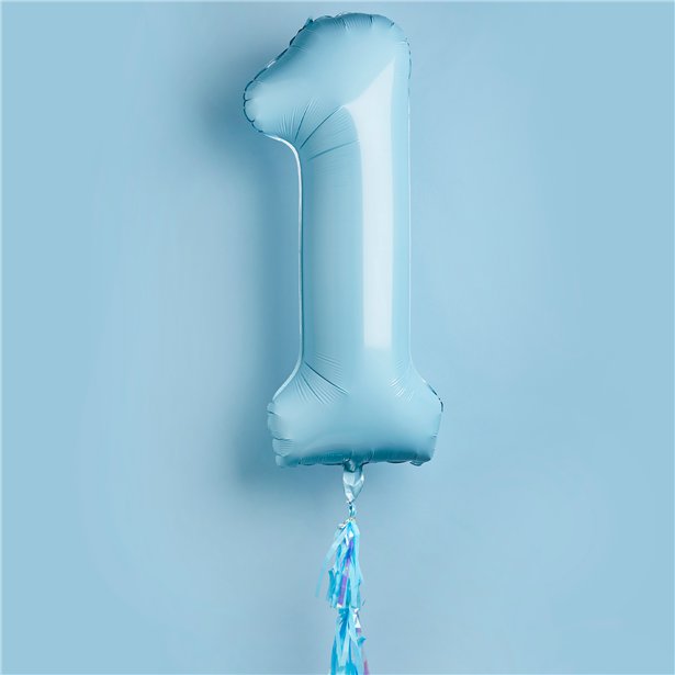 Blue 1st Birthday Balloon - 40" Foil – product image 2