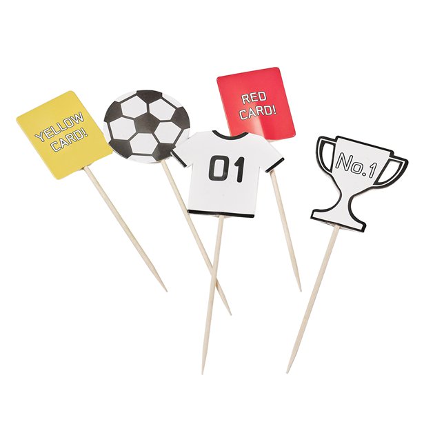 Football Cupcake Toppers (6pk) – product image 2