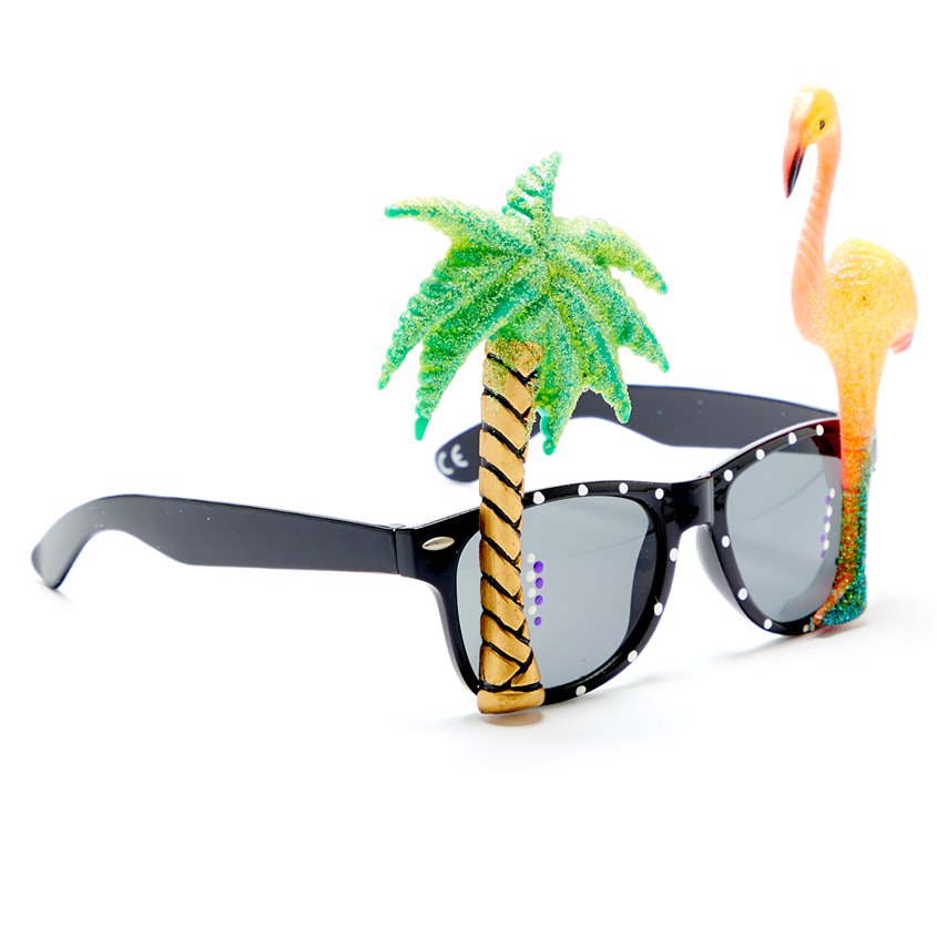 Flamingo Palm Tree Glasses – product image 2