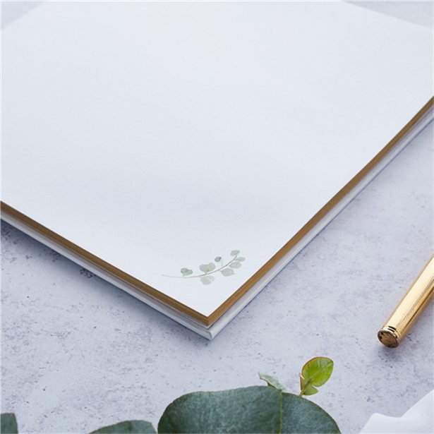 Geometric Greenery Wedding Guest Book – product image 3