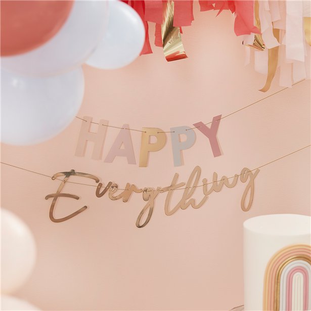 Pastel And Gold Happy Everything Party Bunting – product image 2