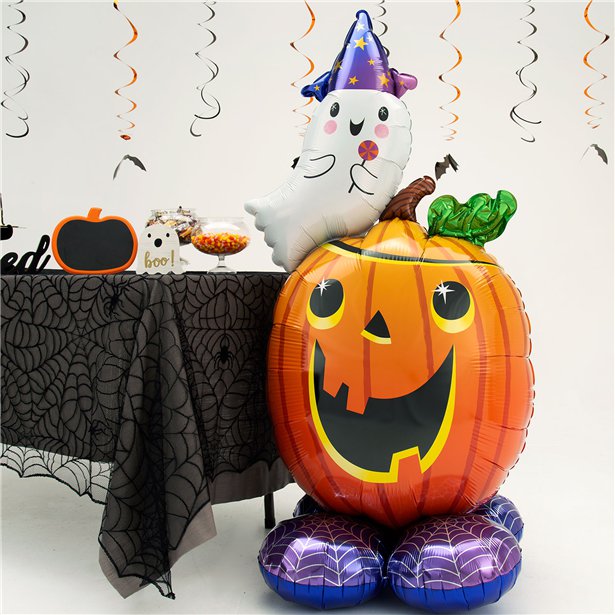 Pumpkin & Ghost Airloonz Balloon - 56" – product image 2