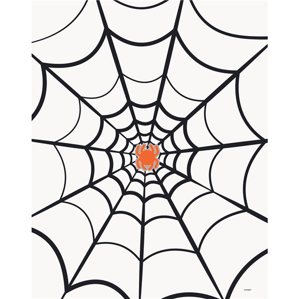 Pin the Spider on the Web Party Game