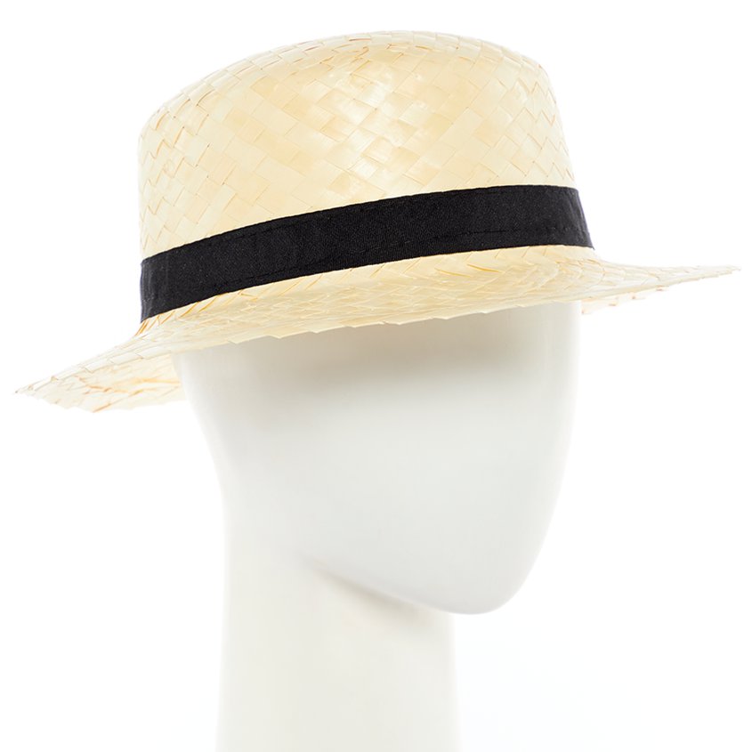Natural  Straw Boater Hat