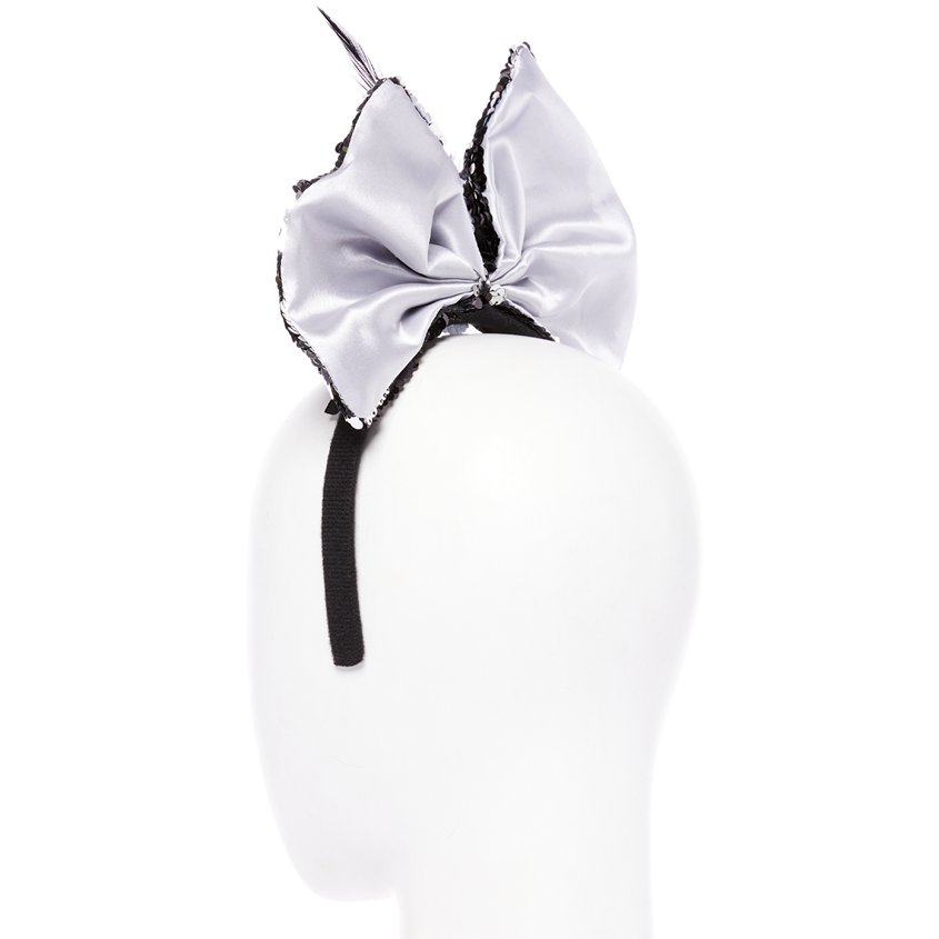 Skeleton Sequin Hair Bow Headband – product image 2