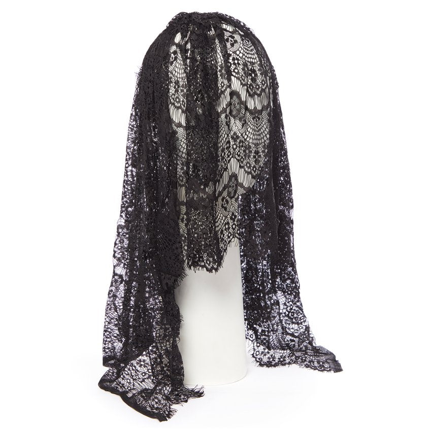 Black Veil Headpiece - 41cm – product image 2