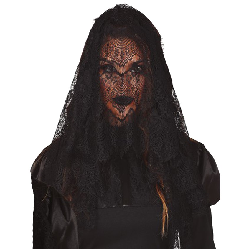 Black Veil Headpiece - 41cm – product image 5