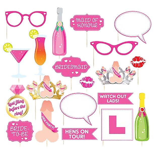Hen Party Photo Props (20pk) – product image 2