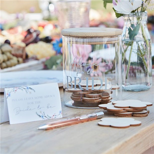 Advice For The Bride Glass Jar – product image 1