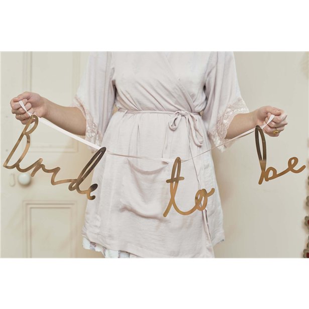 Bride To Be Rose Gold Paper Garland - 1.2m – product image 1