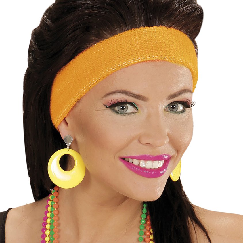 Neon Yellow 80's Earrings – product image 2